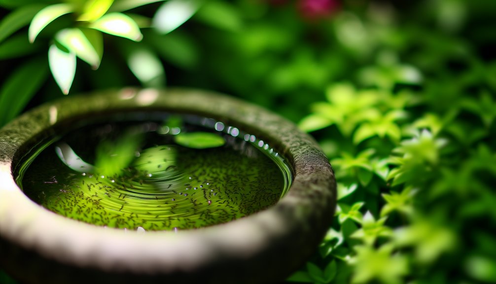 maintain birdbaths to prevent mosquitoes