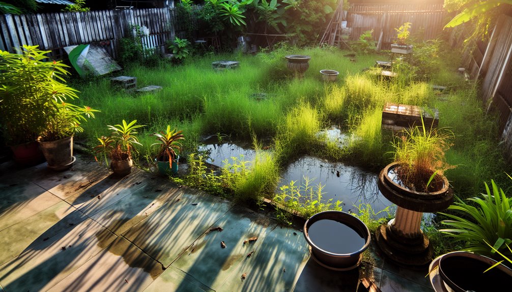 neglecting yard maintenance invites mosquitoes